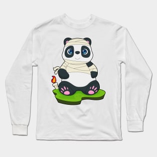 Panda Mummy Candle Long Sleeve T-Shirt